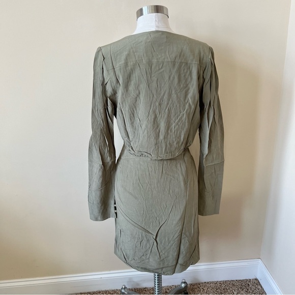 New! Jonathan Simkhai Leilani dress olivine green nwt 17491 - Picture 8 of 12